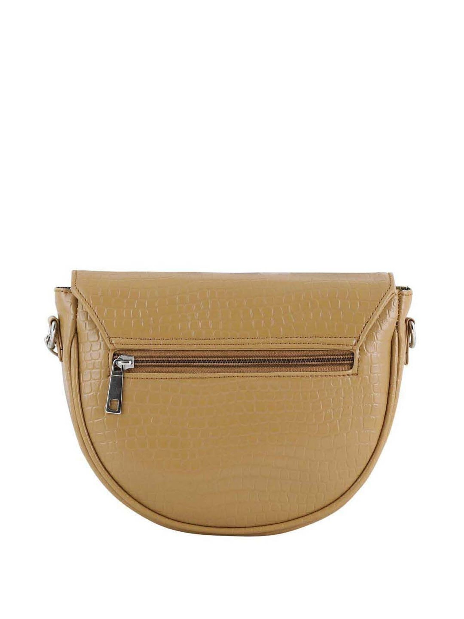Toteteca Tan Textured Medium Sling Handbag