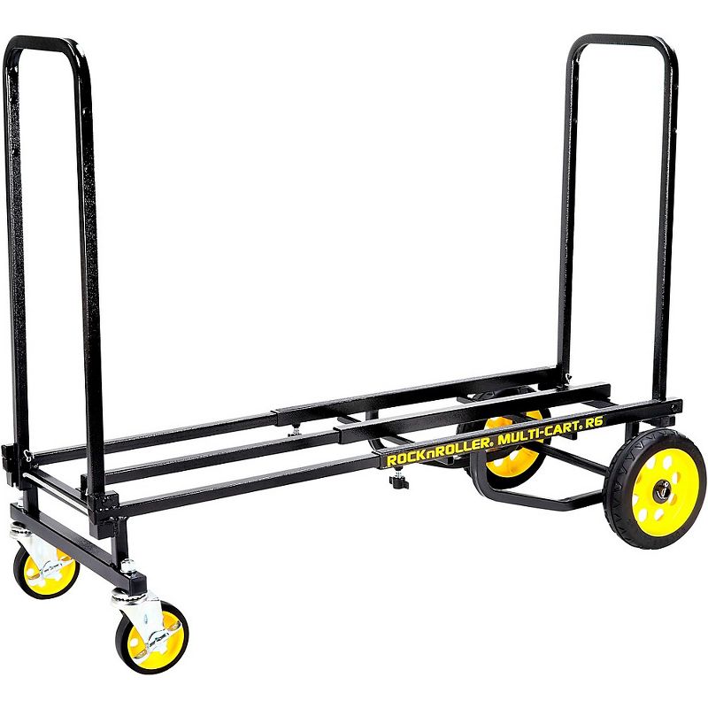 Rock N Roller R6RT Multi-Cart 8-in-1 Equipment Transporter Cart Black Frame/Yellow Wheels Mini