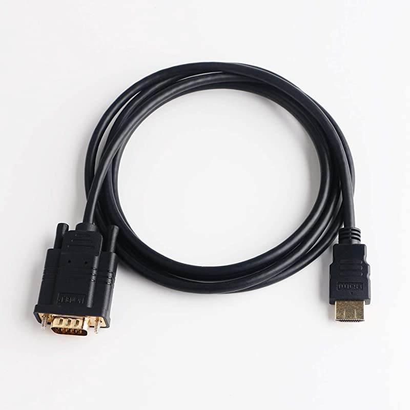 HDMI to VGA Adapter Cable, 10Ft/3M Gold-Plated 1080P HDMI Male to VGA Male Active Video Converter Cord Support Notebook PC DVD Player Laptop TV Projector Monitor Etc