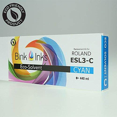 Bink Inks Replacement Light Cyan 440mL Eco-Sol MAX Ink Cartridge for Roland Printers ESL3-4LC
