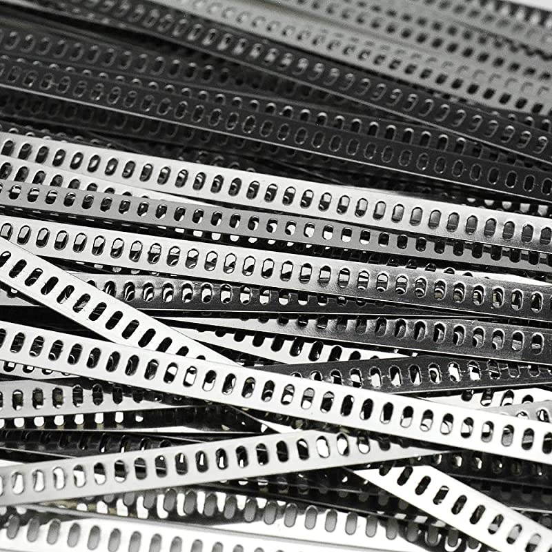 Heavy Duty 304 Stainless Steel Cable Ties Wrap Coated Self Locking Metal Zip Ties (Stainless Steel, 3.94 inch)