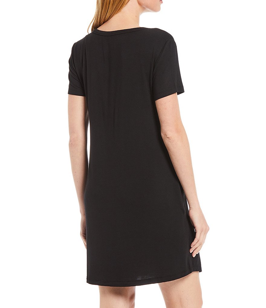 Half Moon By Modern Movement Solid Jersey Knit Lounge Tunic Dress