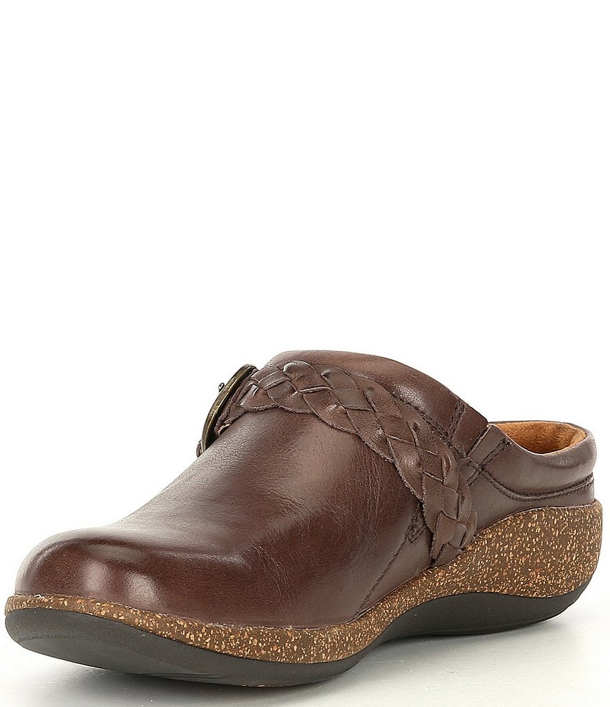 Aetrex Libby-Braided Strap Detail Clogs