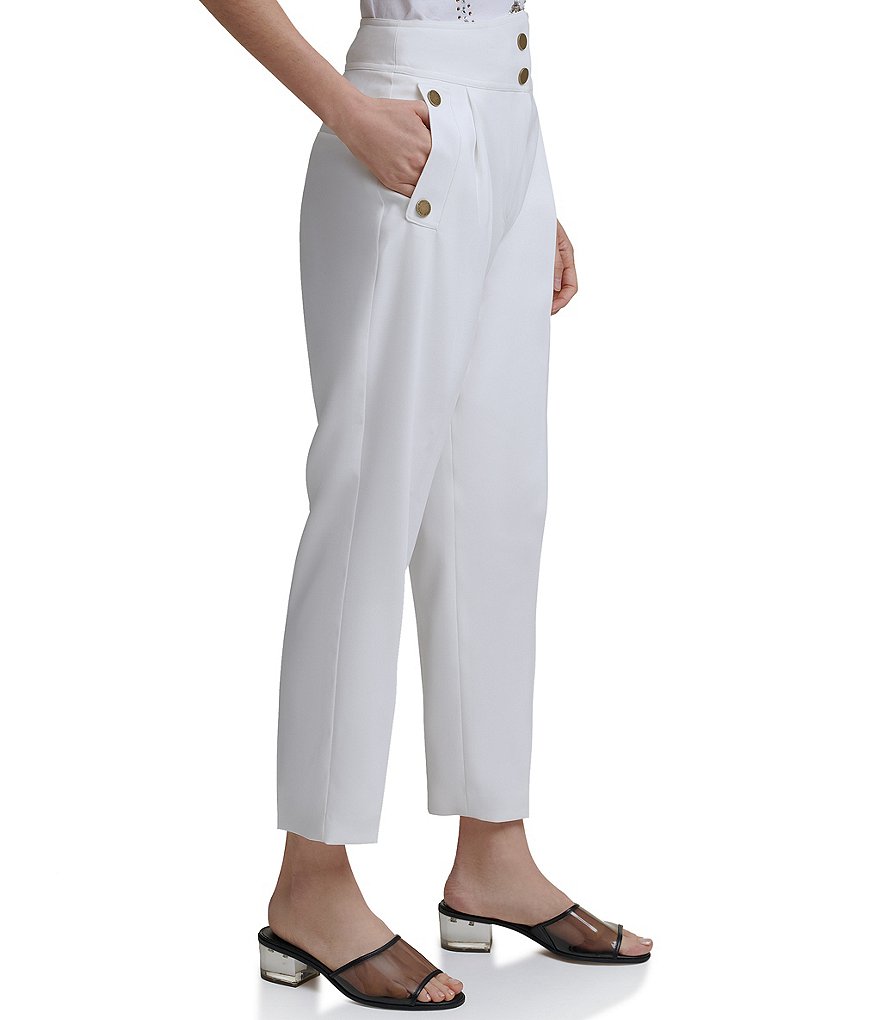Eva Varro Solid Knit Jersey Banded Hem Pull-On Harem Pants
