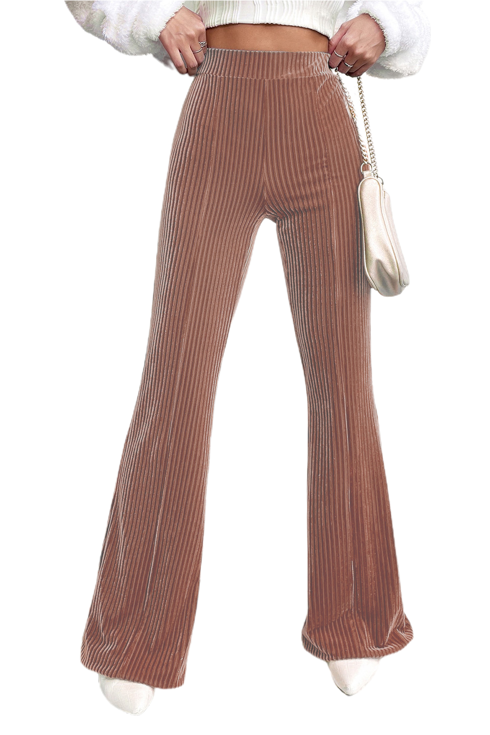 Karen Kane Cropped Wide Leg Linen Blend Striped Pants