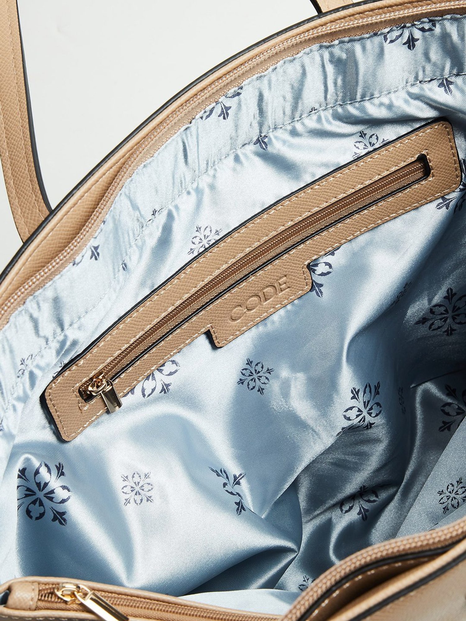 Code by Lifestyle Taupe Animal Effect Tote Bag