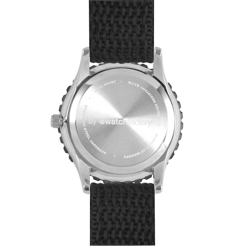 Boys' Red Balloon Construction Site Stainless Steel Time Teacher with Bezel Watch - Black