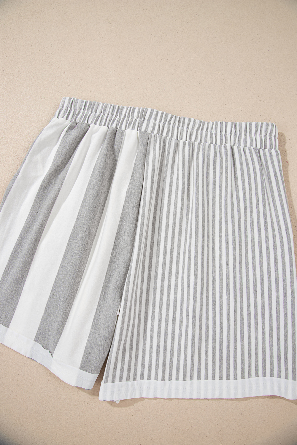 Skobeloff Textured Ruffle Split Top and Drawstring Shorts Set