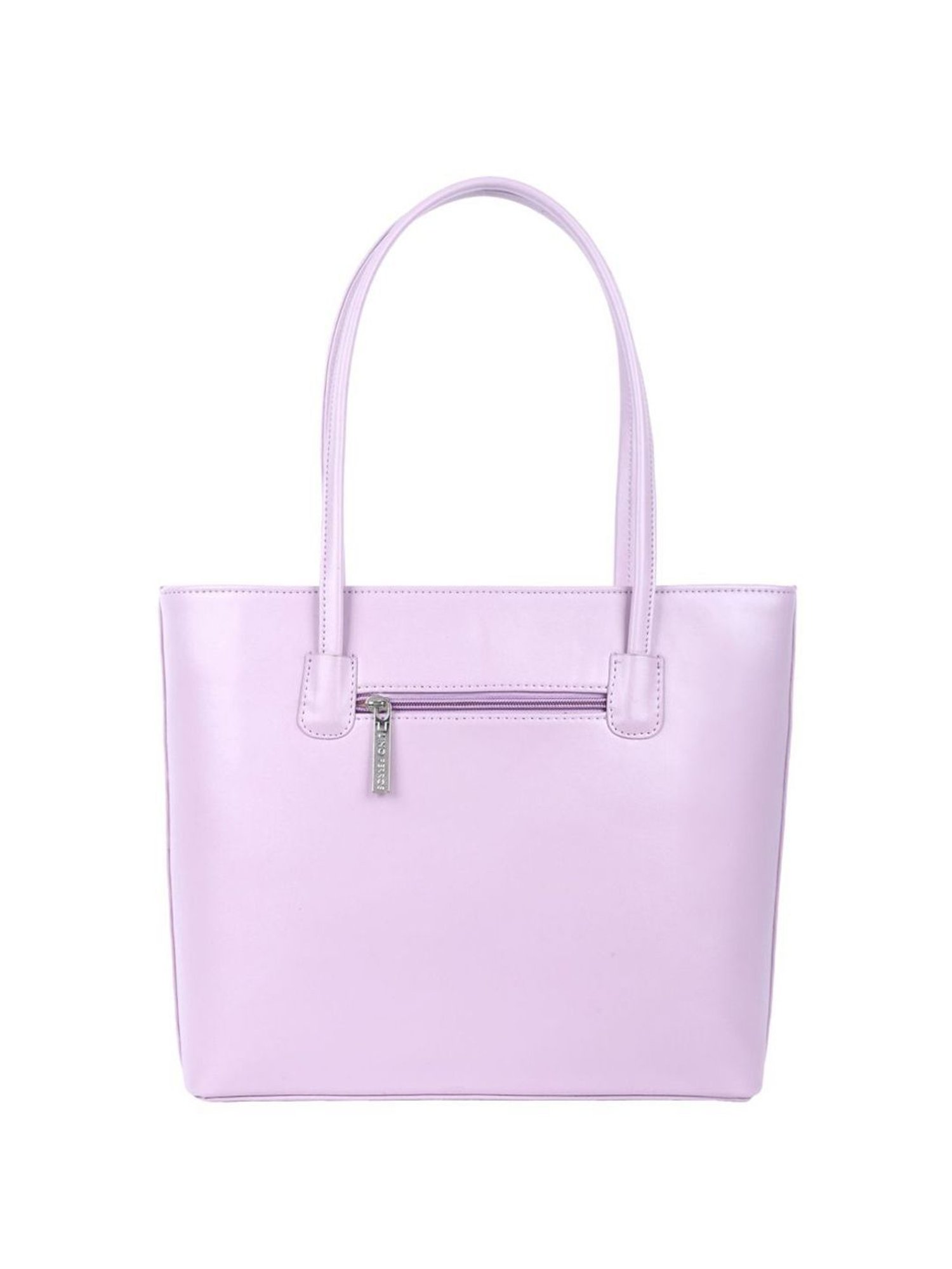 Lino Perros Lavender Solid Medium Shoulder Handbag