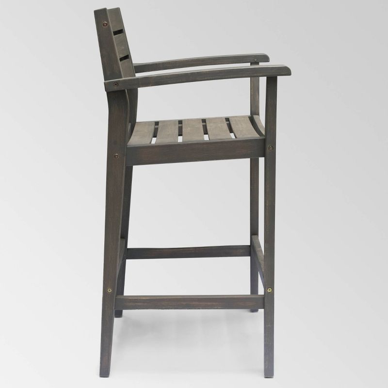 Ariesa 3pc Outdoor Bar Set - White & Gray - CosmoLiving