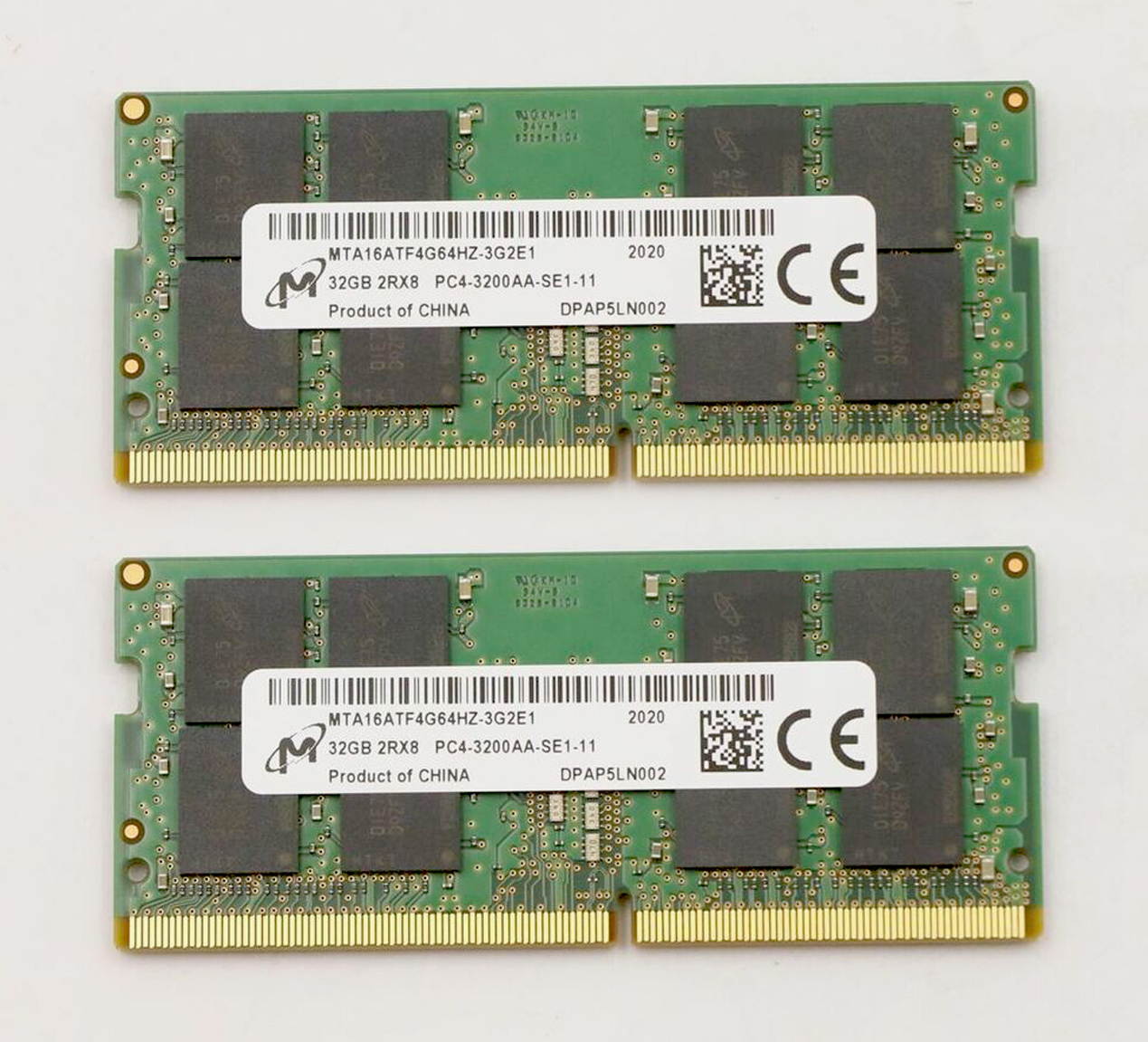 Micron 64GB(2X32GB) MTA16ATF4G64HZ-3G2E1 Laptop Memory CP4-25600 SODIMM DDR4-3200 2RX8 1.2V
