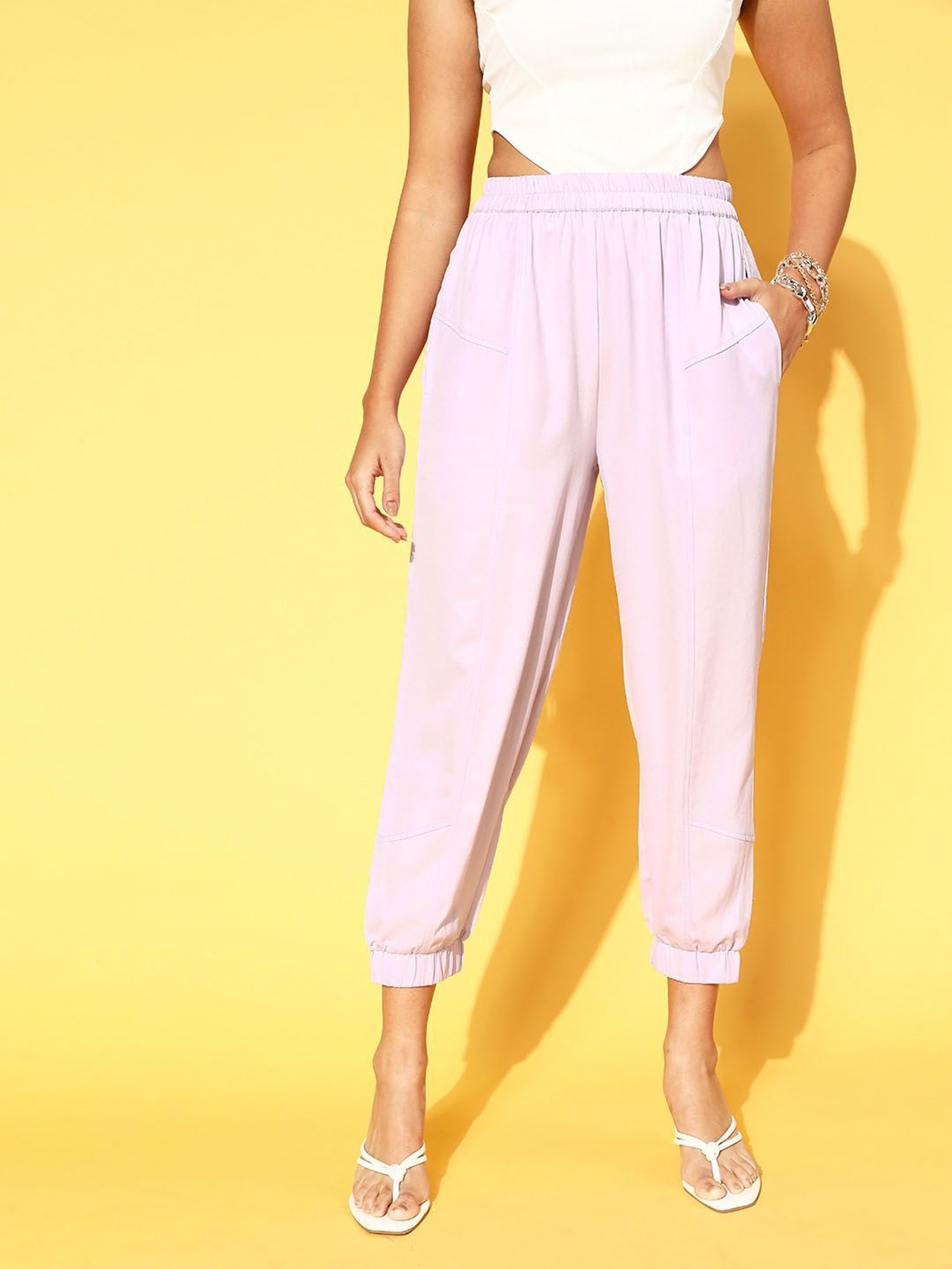 Melon by PlusS Lavender Regular Fit Joggers