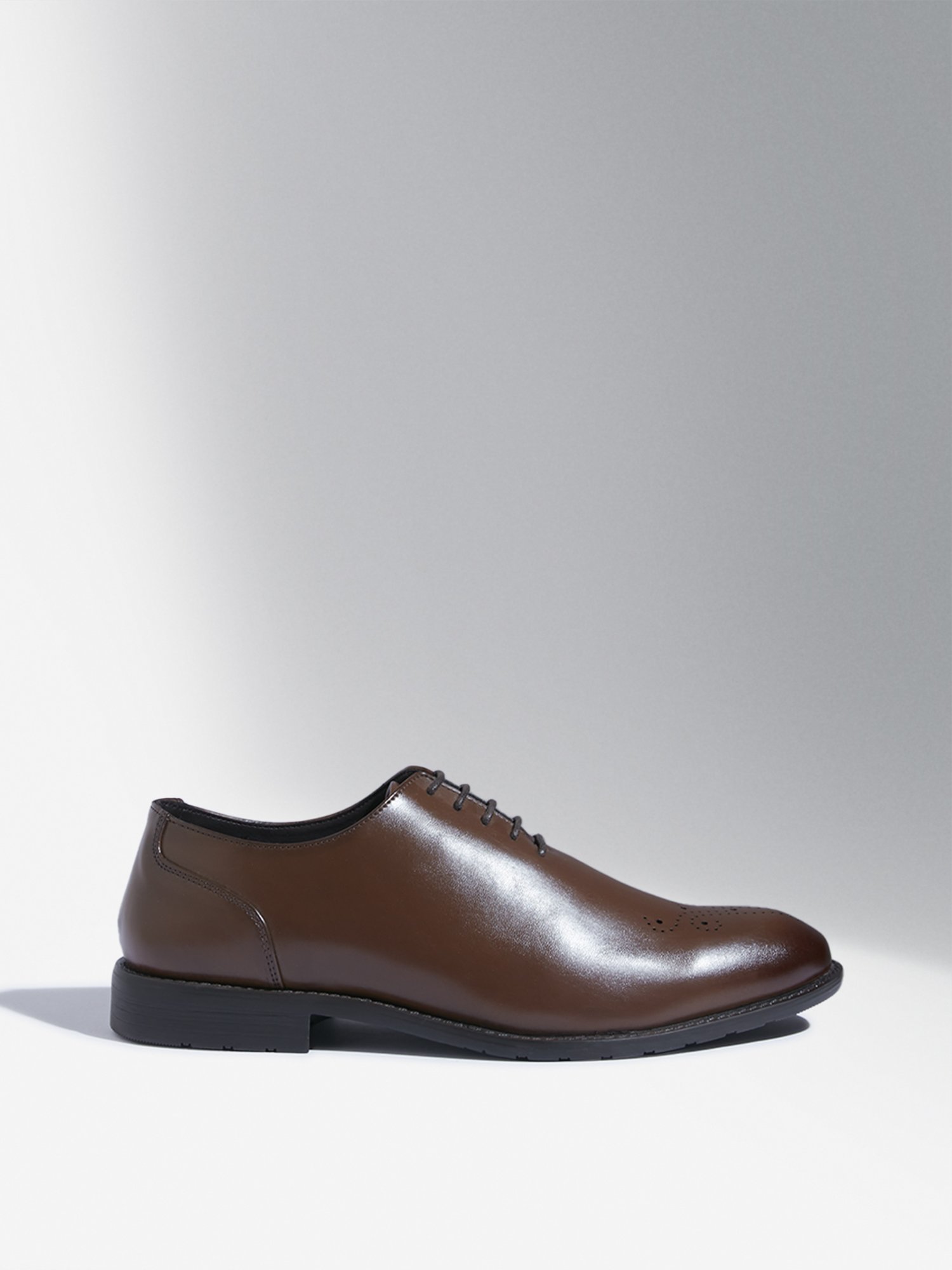 SOLEPLAY by Westside Brown Perforated Lace-Up Shoes