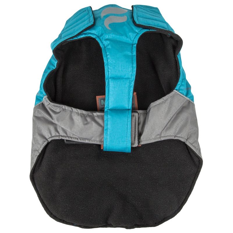 Pet Apparel Helios Dog Coat - L - Blue Dark Gray Light Gray