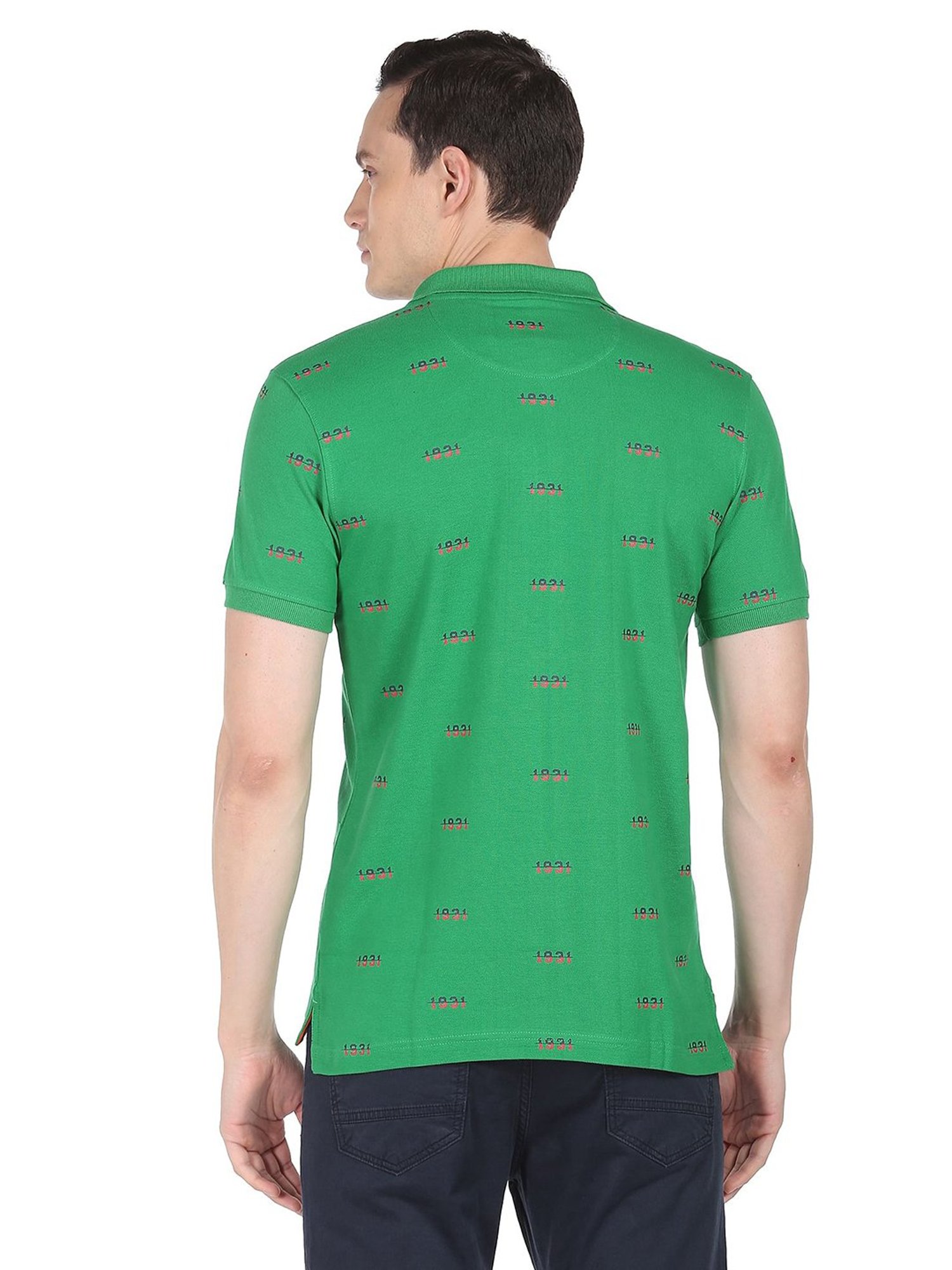 AD by Arvind Green Polo T-Shirt