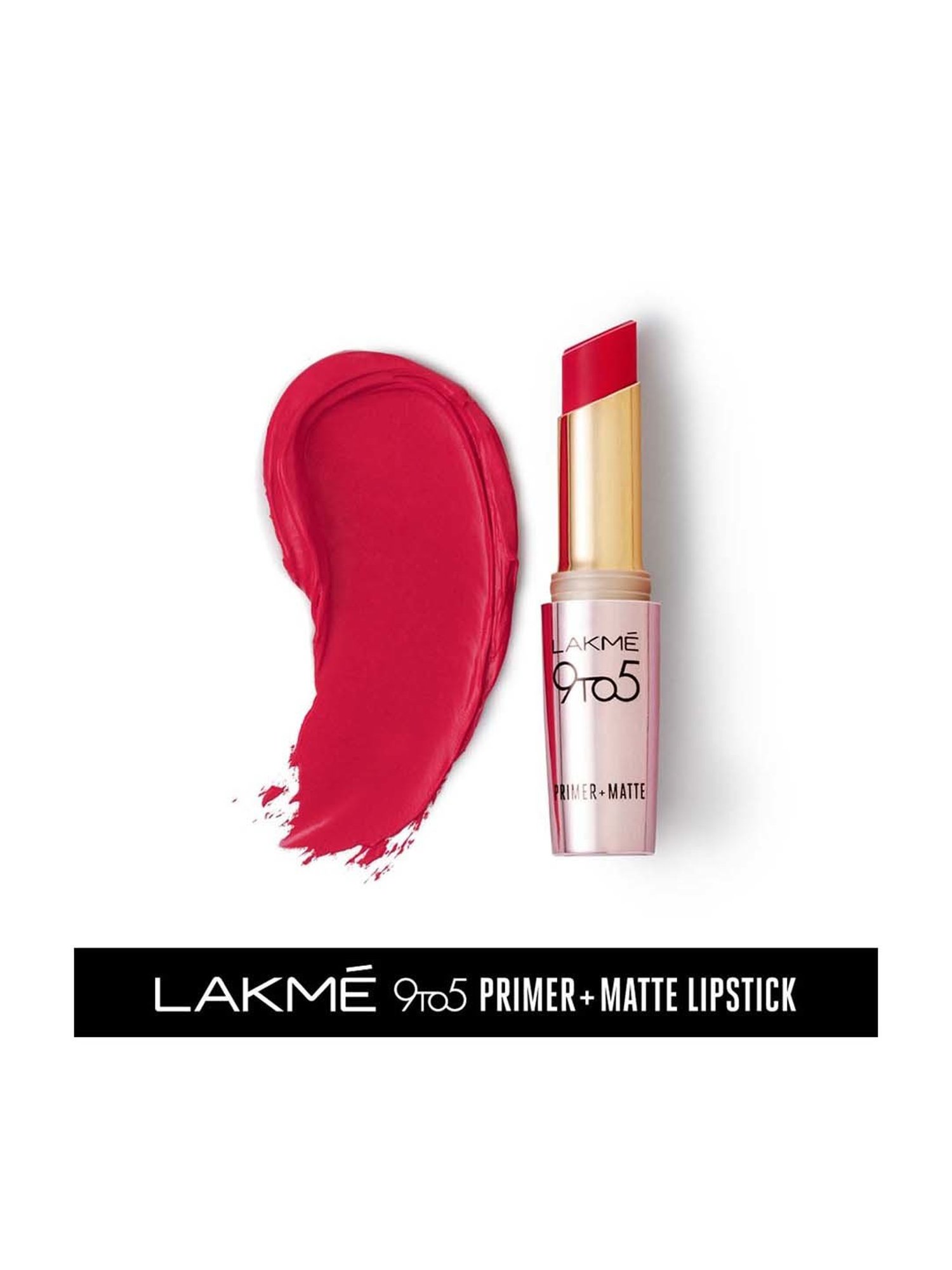 Lakme 9TO5 Primer & Matte Lip Color Iconic Red - 3.6 gm