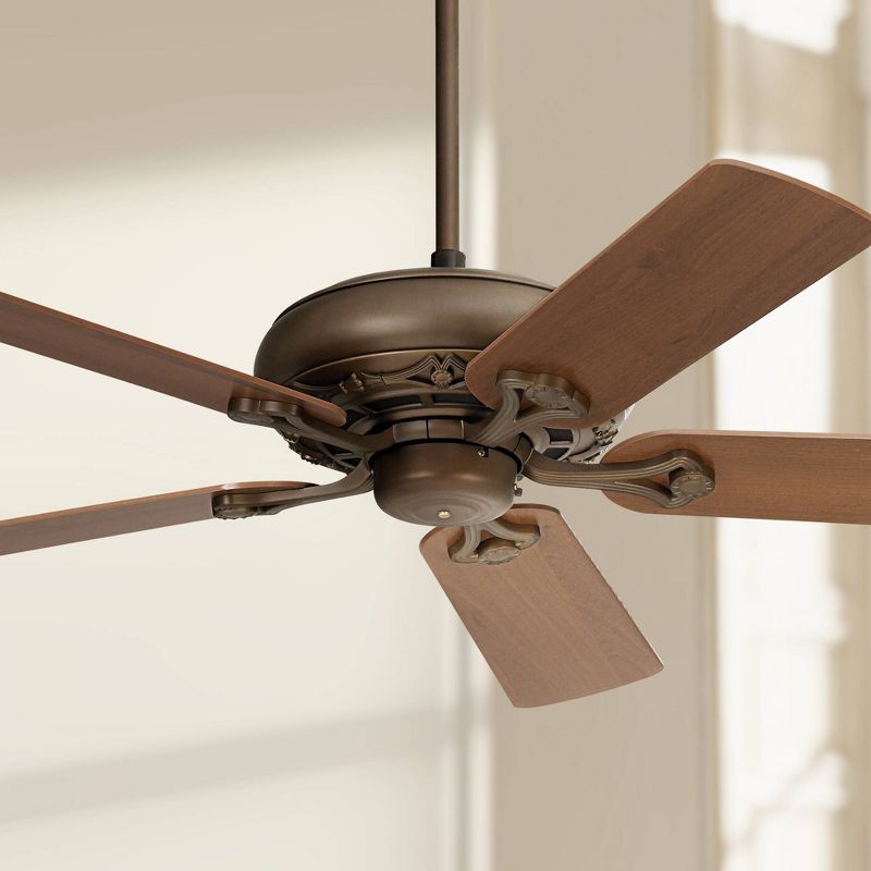52" Casa Vieja Rustic Ceiling Fan Oil Rubbed Bronze Walnut Cherry for Living Room Kitchen Bedroom Family Dining