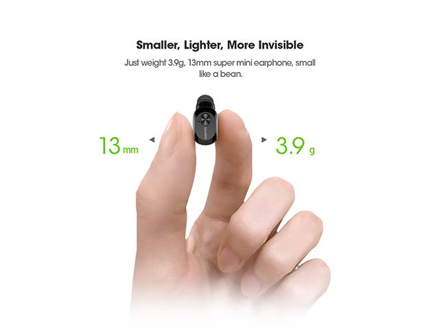 AutofeelSunriseoffice Mini Bluetooth Headset Wireless Earbuds Micro Earpiece Invisible with Microphone 3D Bass Stereo Sport Earbuds For Smartphone