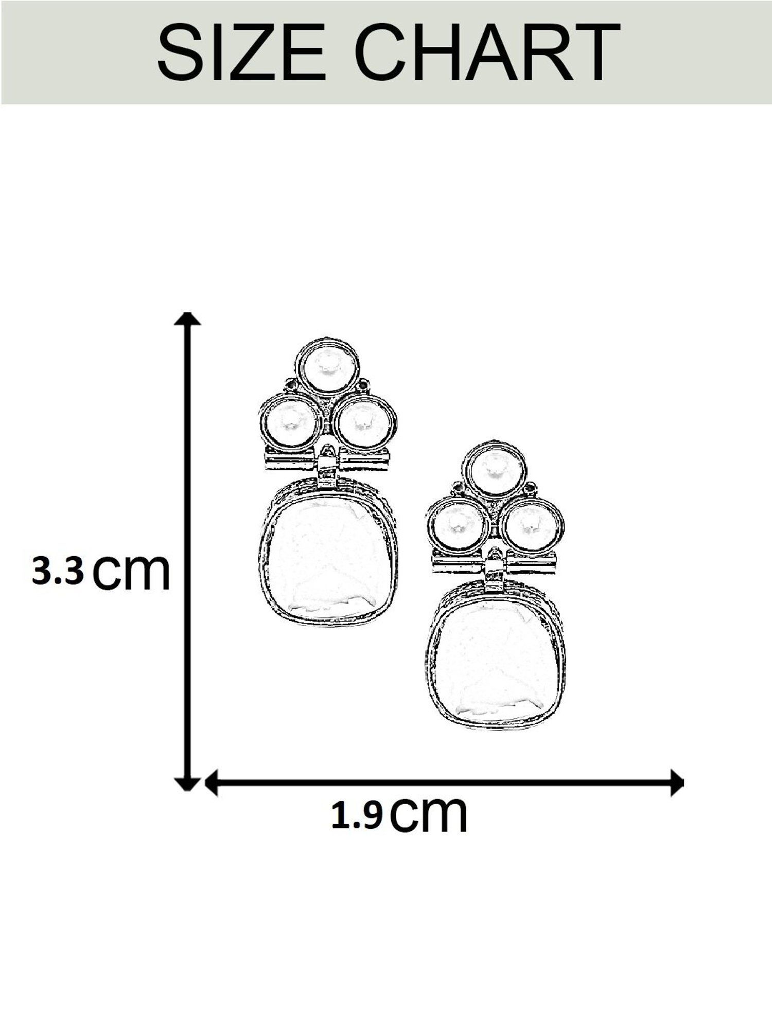 Oomph Jewellery Oxidized Silver Small Ethnic Pink Opal Moonstone Drop Earrings