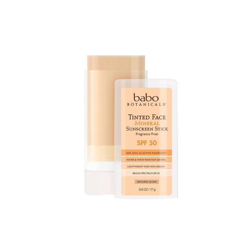Babo Botanicals Tinted Face Mineral Sunscreen Stick - SPF 50 - 0.6oz