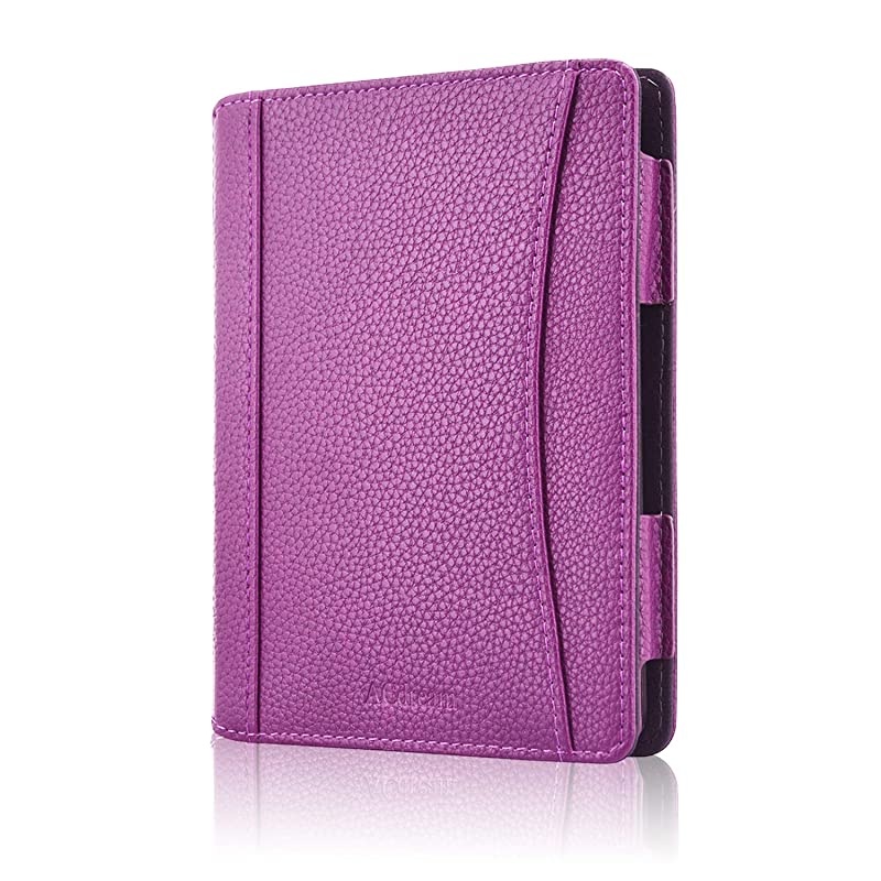Case Fits All-New Kindle 10th Generation 2019 and 8th Gen 2016 ONLY (NOT FIT Kindle Paperwhite/Kindle Oasis), Folio Smart Leather Cover with Auto Wake Sleep & Front Pocket, Purple