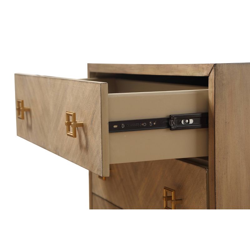 Brunswick 3 Drawer Chest Powdered Brown - Treasure Trove Accents