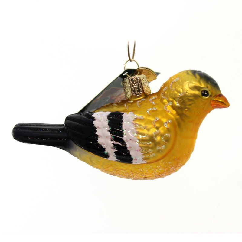 Old World Christmas 2.25" American Goldfinch. Ornament Bird Symbol Happiness  -  Tree Ornaments