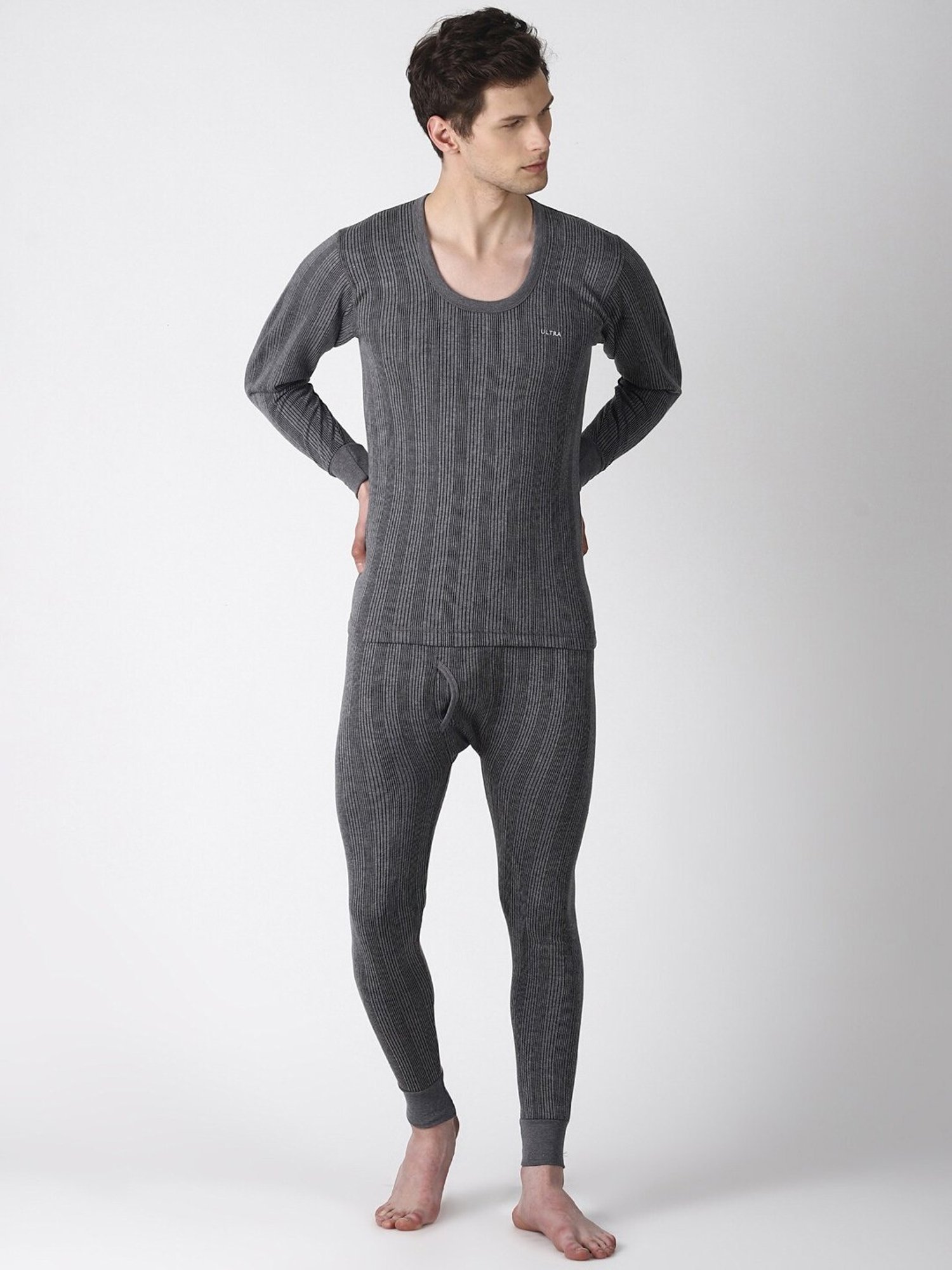 Dollar Grey Striped Thermal Top