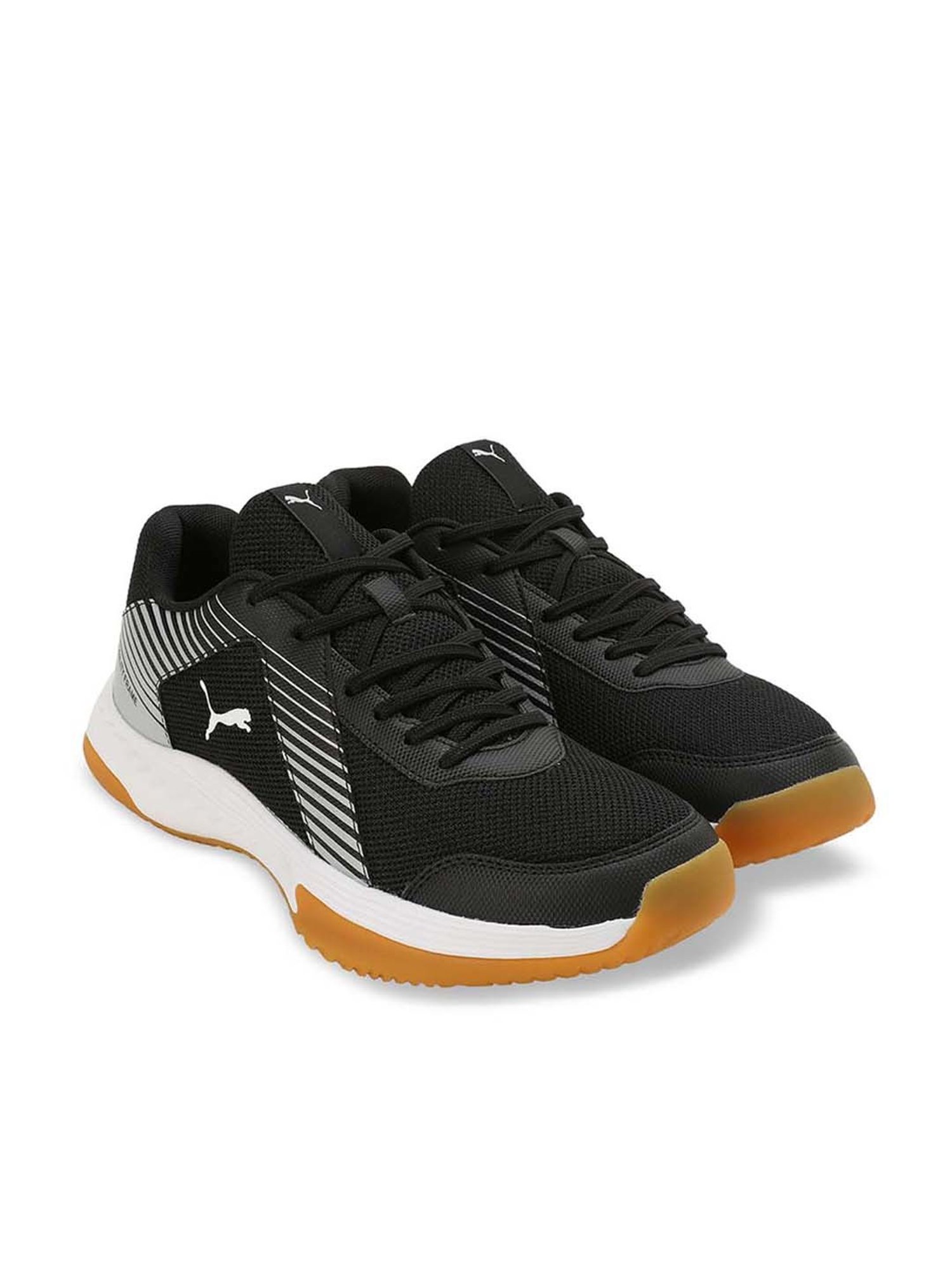 Puma Men's Smash Sprint Black Indoor Court Shoes