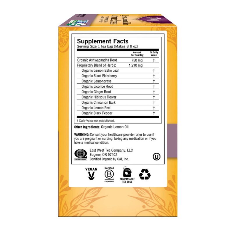 Yogi Tea Elderberry Lemon Balm Immune + Stress - 16ct