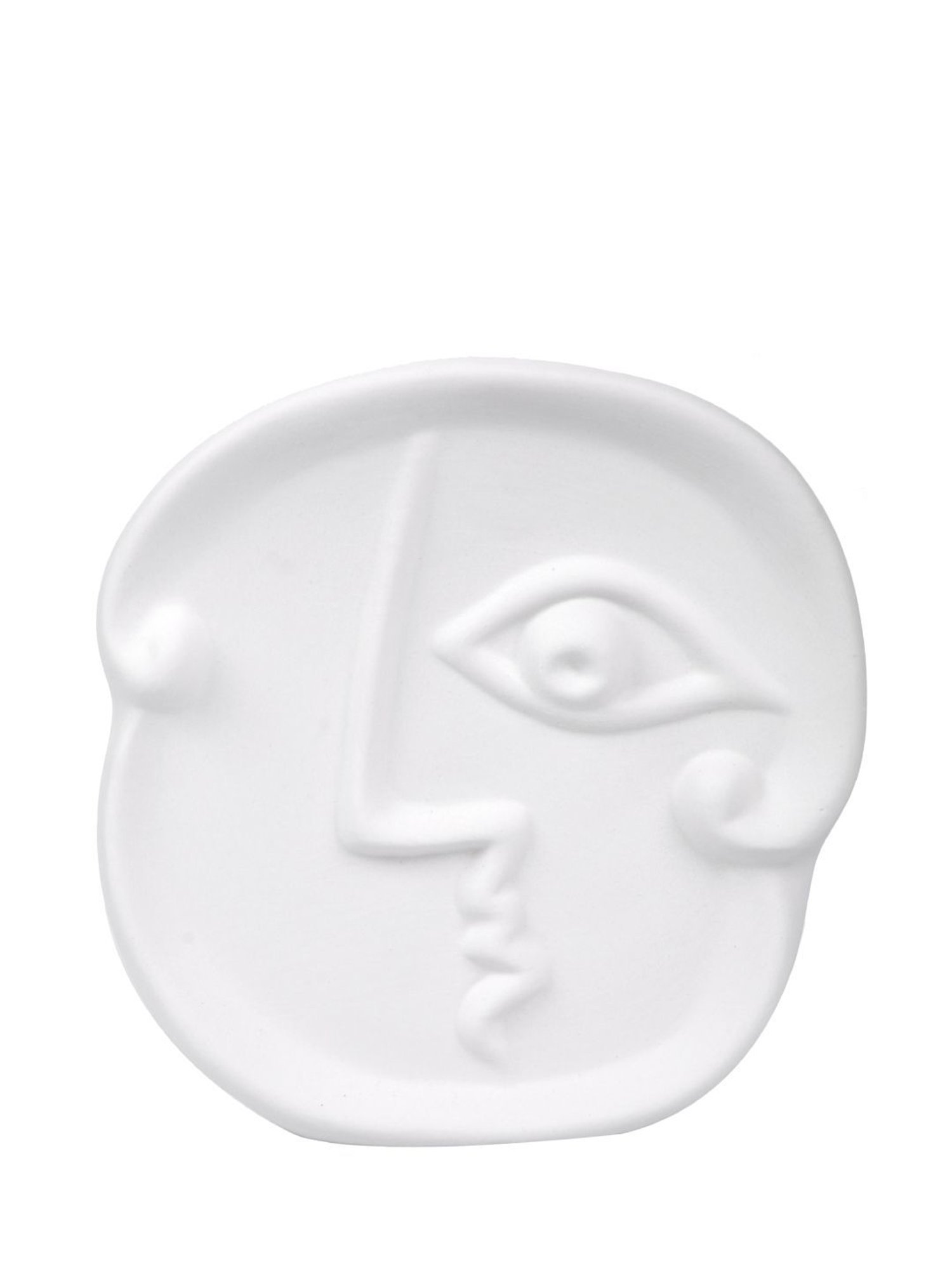 Tayhaa White Ceramic Side Facing Vase