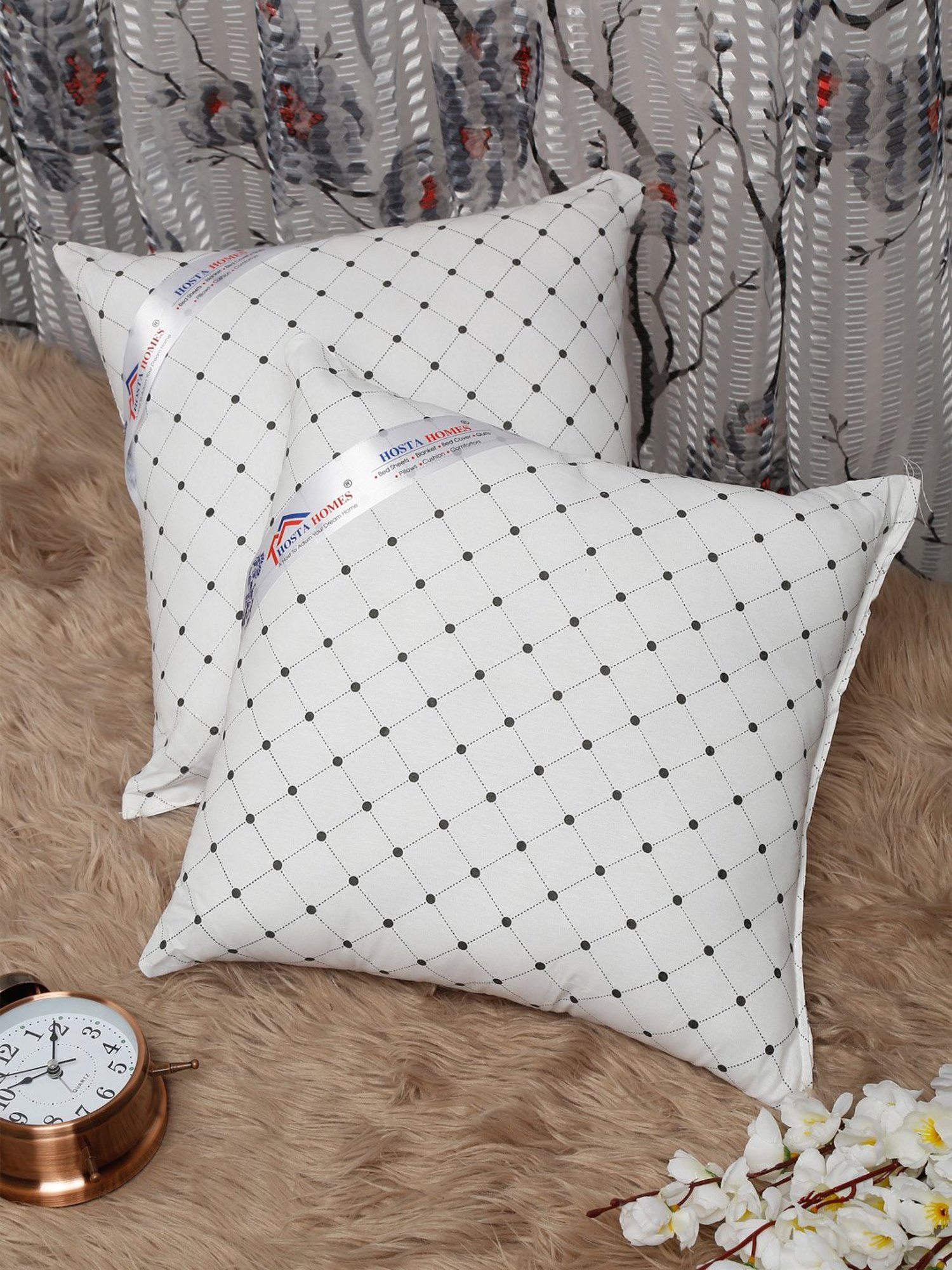 Welspun Easy Sleep White Microfibre Pillow Filler Set of 2