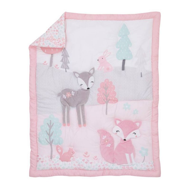 Nojo Sweet Forest Friends Nursery Crib Bedding Set - 4pc