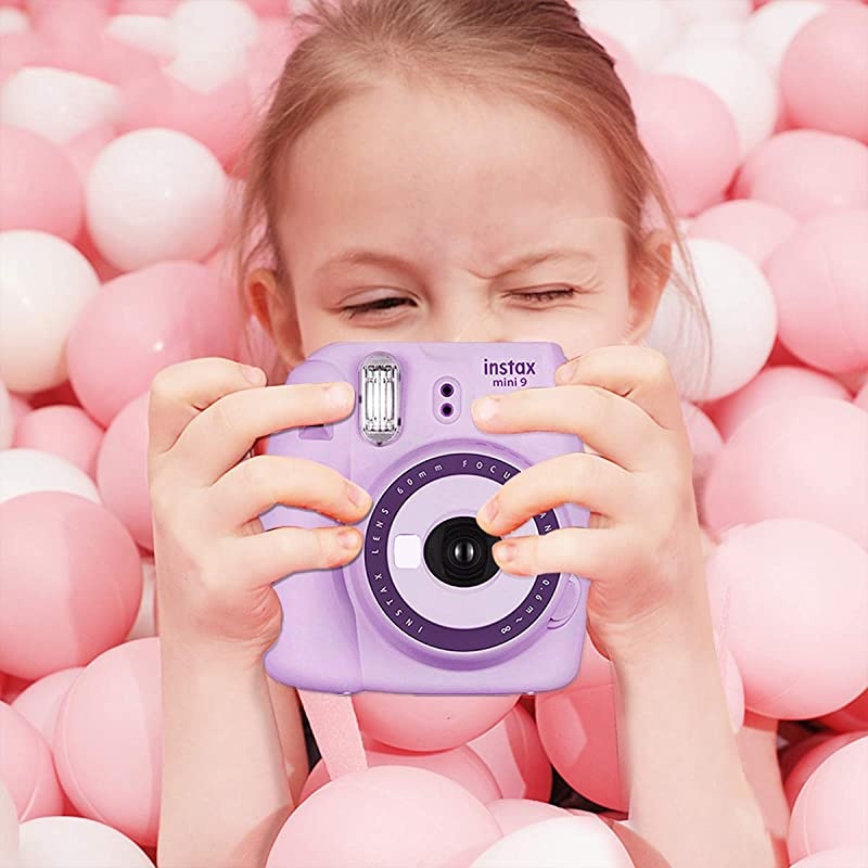 Instax Mini 9 Camera + Instax Mini Camera + Camera Instax Mini 9 Purple+ Instax Mini 9 Case + Instax Accessories Kit Bundle, Instant Camera Gift Sets - Light Purple
