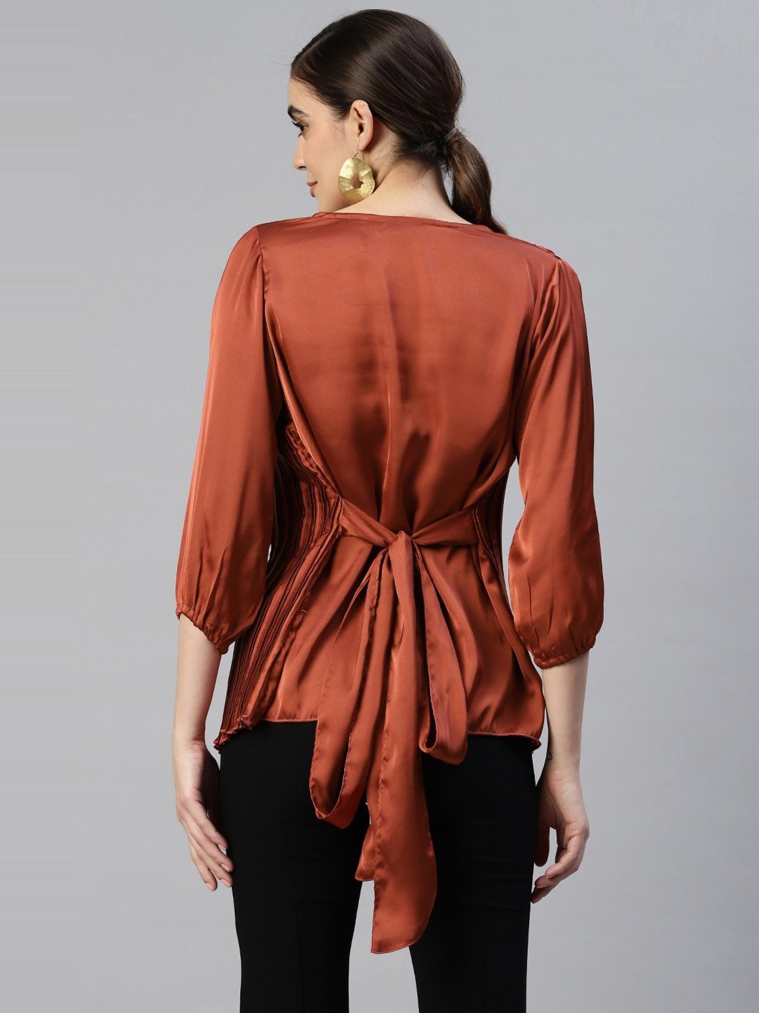 Melon by PlusS Rust Regular Fit Top