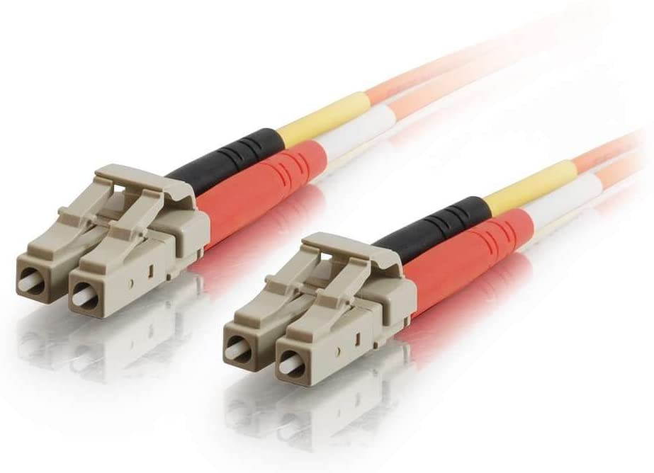 C2G 33034 OM2 Fiber Optic Cable - LC-LC 50/125 Duplex Multimode PVC Fiber Cable, Orange (26.2 Feet, 8 Meters)