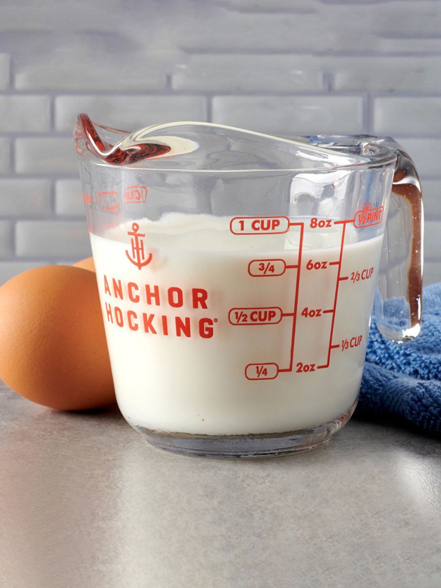 Anchor Hocking Transparent Glass Measuring Cup - 236 ml