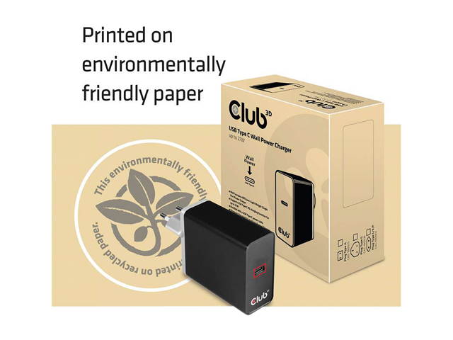 Club3D CAC-1901 USB Type-C Wall Power Charger up to 27W