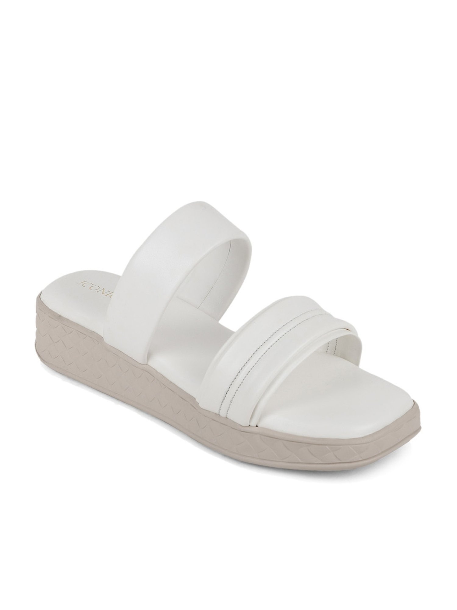 Iconics Women's White Casual Wedges