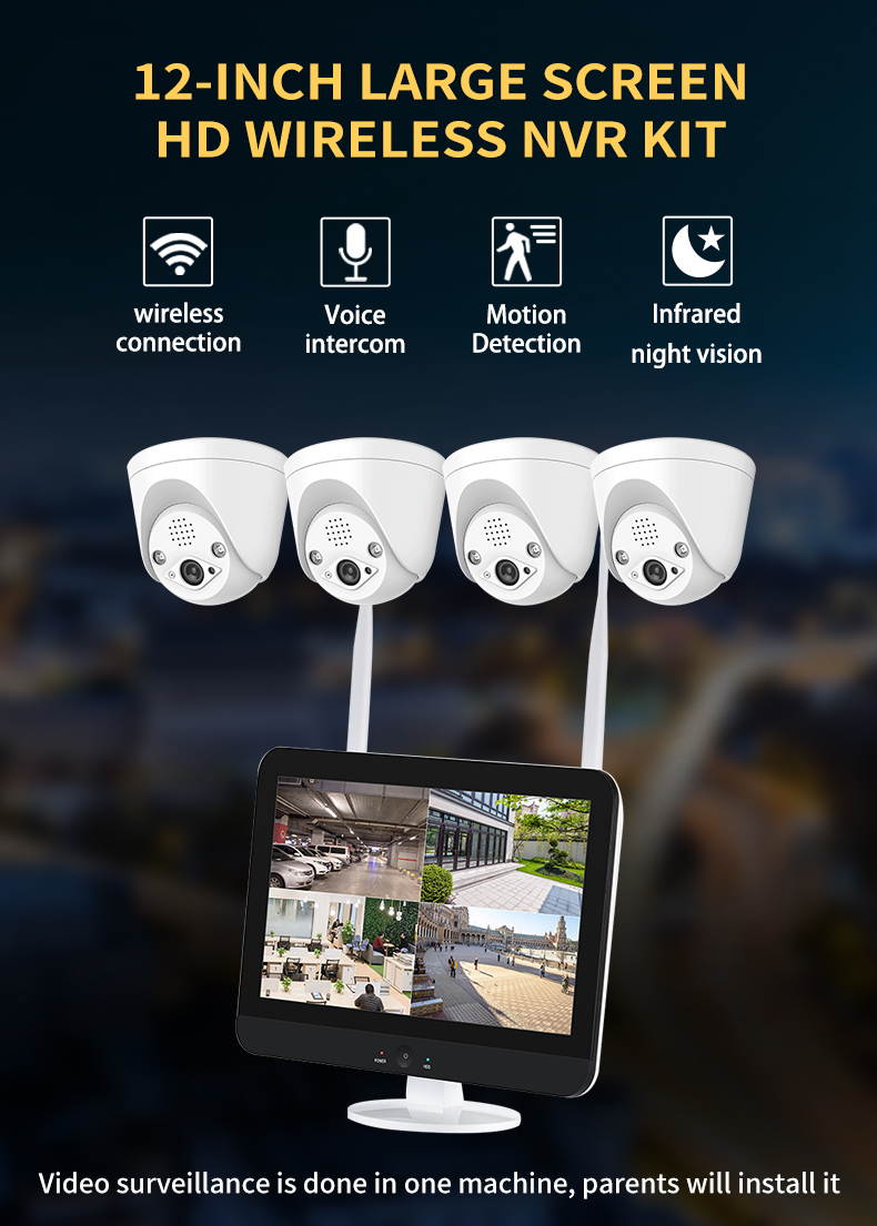 5MP 4CH security protection surveillance system Sistema de vigilancia AI smart playback Intelligent humanoid detection voice intercom cctv camera security system kit camaras de vigilancia con wifi