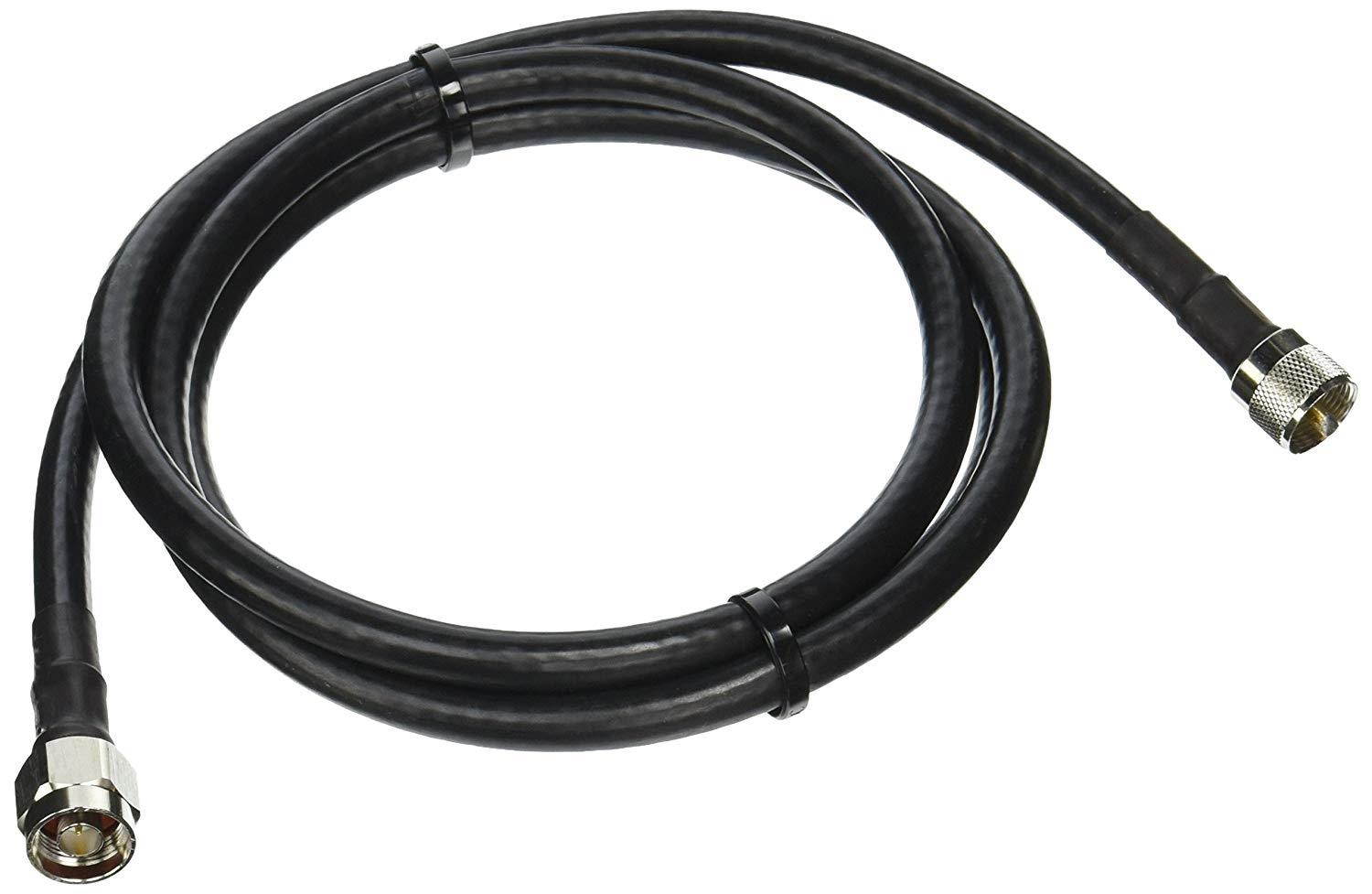 RG-213 Coaxial Jumper N Male to PL-259 for Ham CB UHF VHF RF &ndash; MILSPEC MIL-C-17 M17/163A Coax, 6-Feet