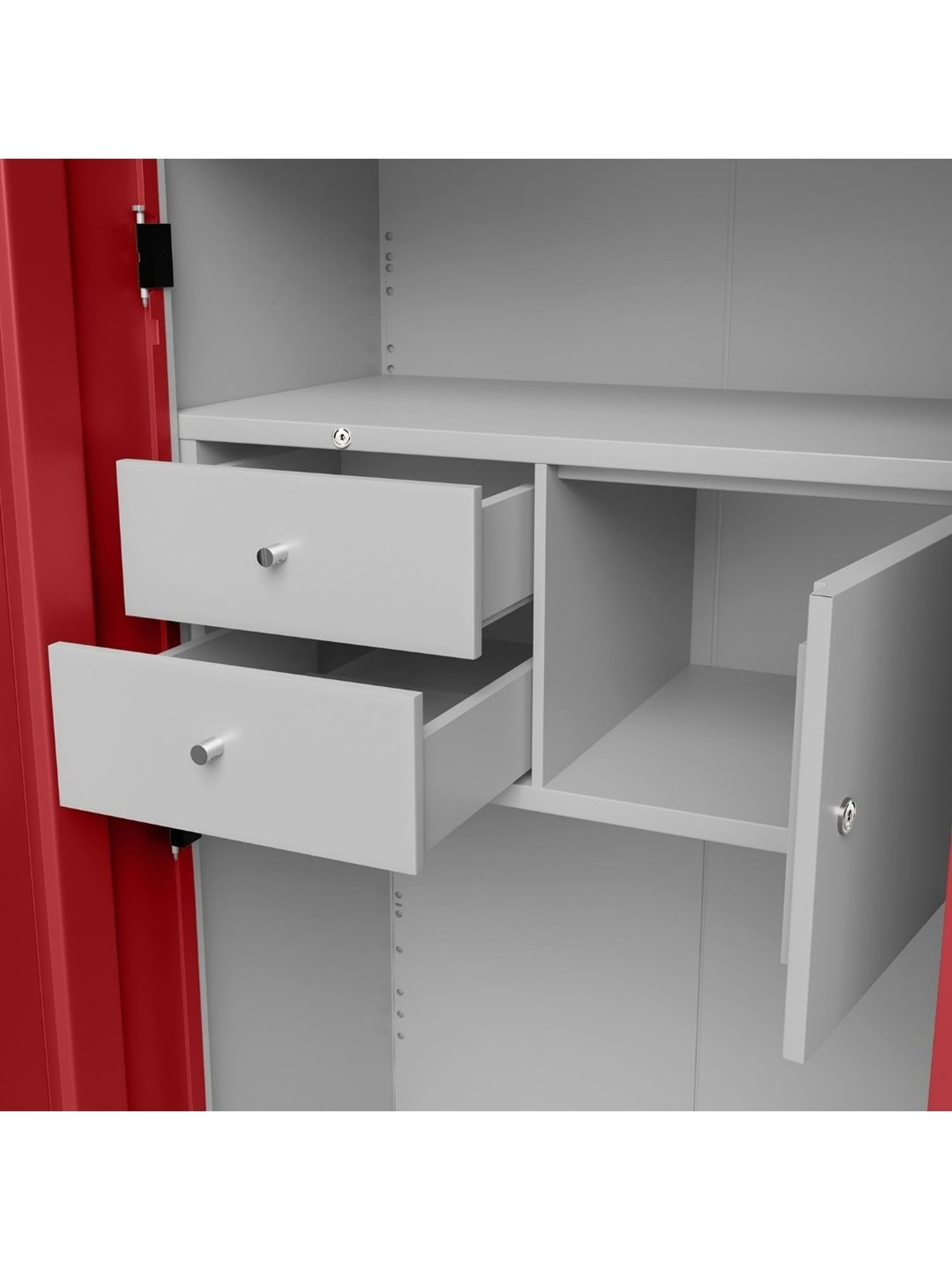 Godrej Interio Ewa Brown Engineered Wood 4 Door Wardrobe