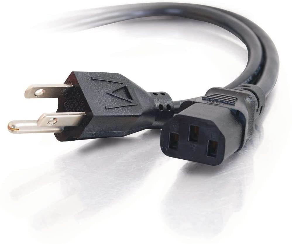 C2G Power Cord, Short Extension Cord, Power Extension Cord, 12 AWG, Orange, 6 Feet (1.82 Meters), Cables to Go 17740