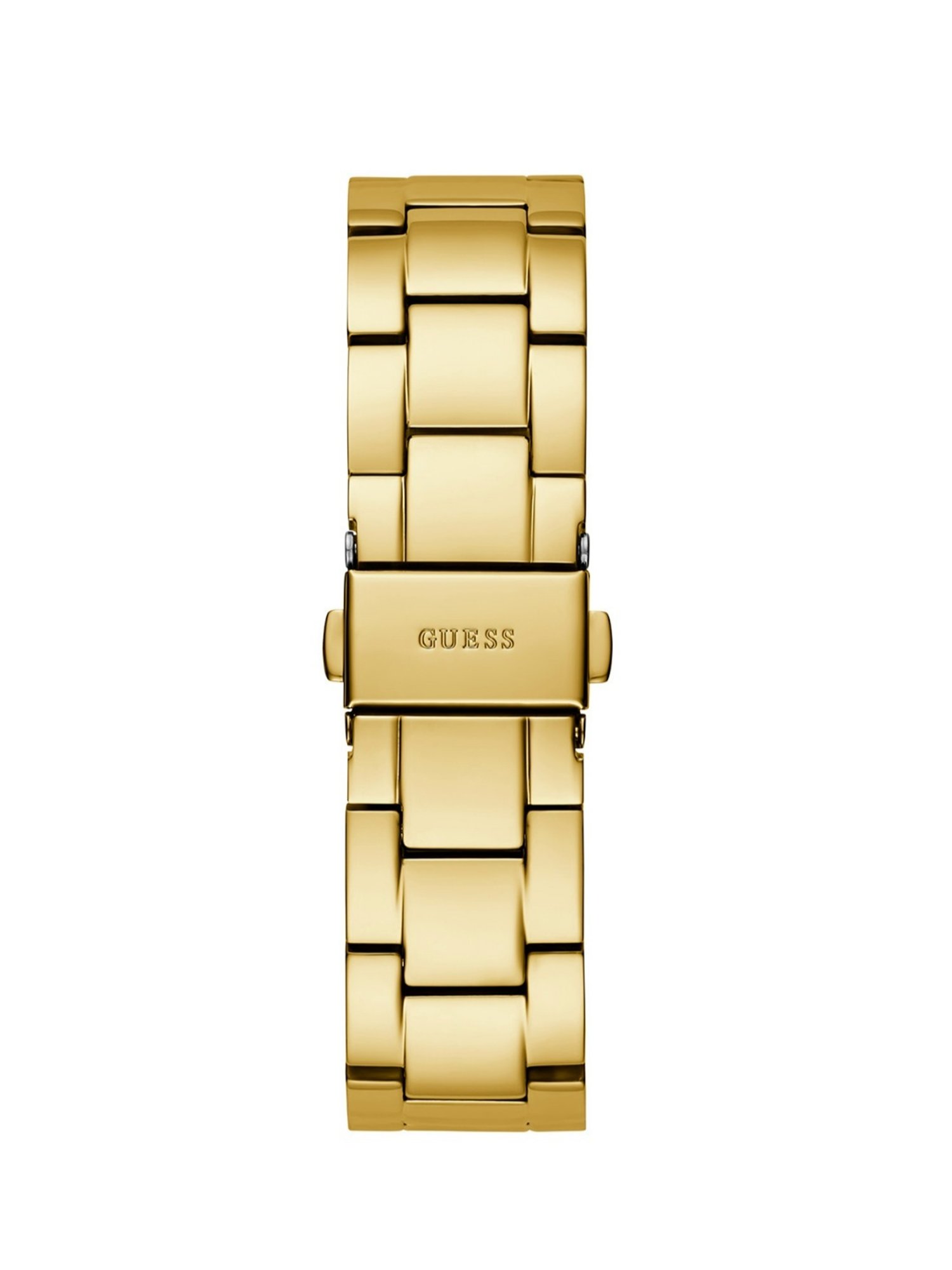 GUESS EMBLEM Women Round Gold Tone Dial Analog Watch - GW0485L1