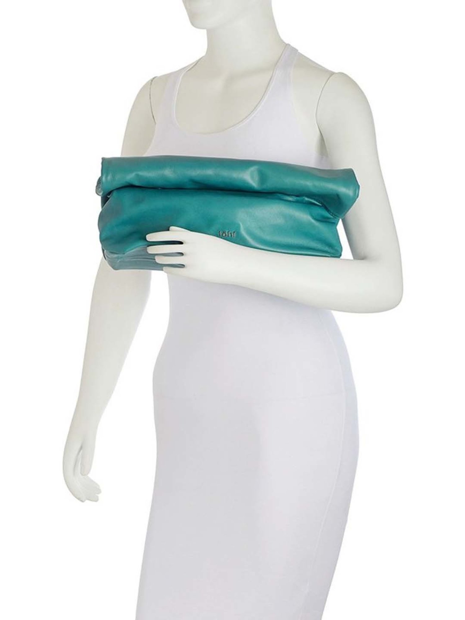 Tohl RP 1 Fini Turquoise Solid Leather Clutch