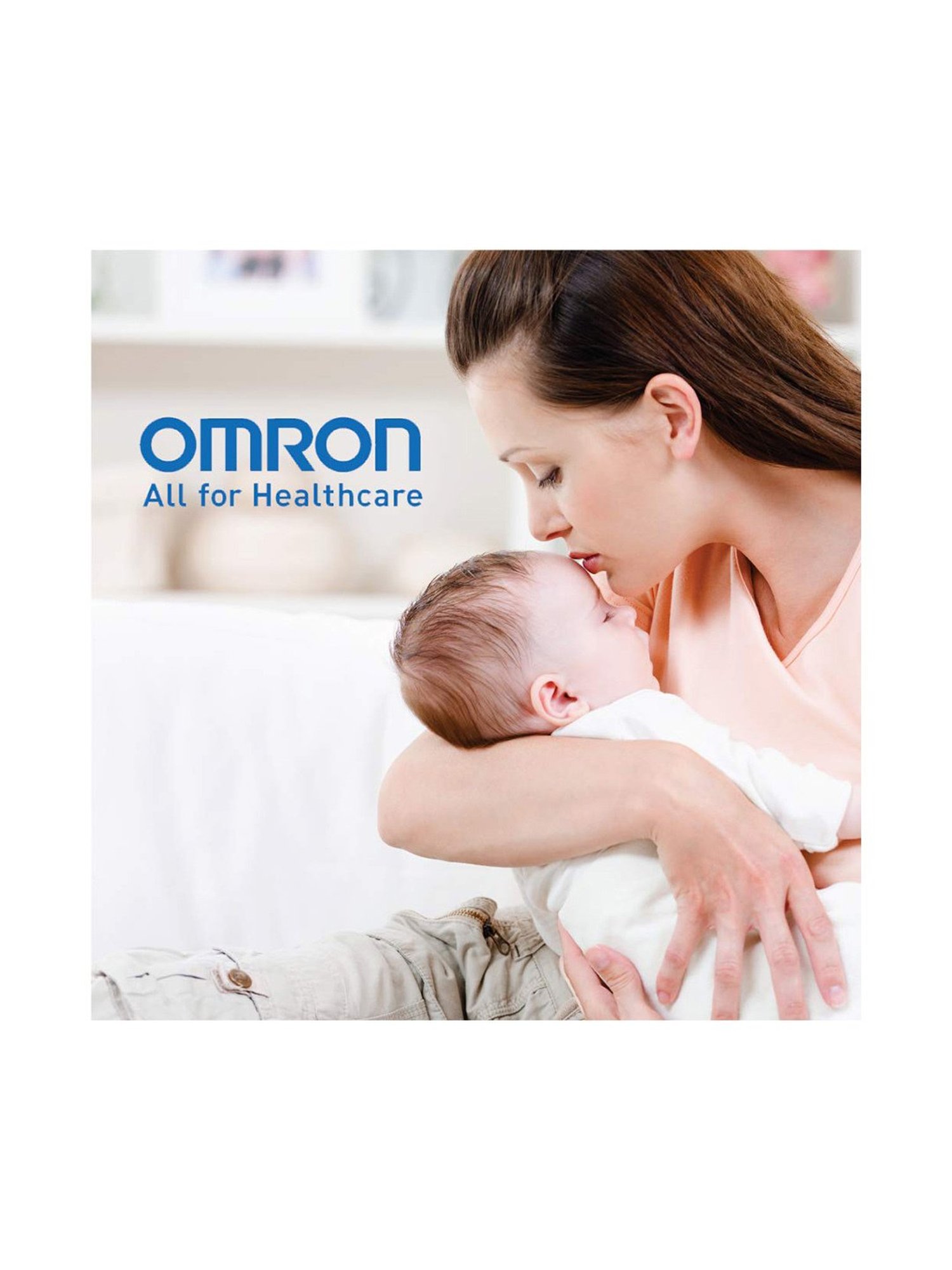 Omron MC-720 Non-Contact Infrared Digital Forehead Thermometer (White)