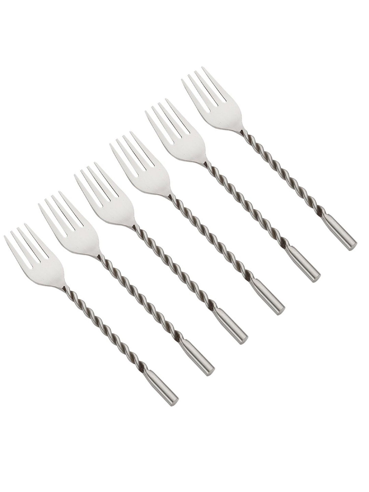 FnS Creta Silver Stainless Steel Dinner Fork - Set of 12