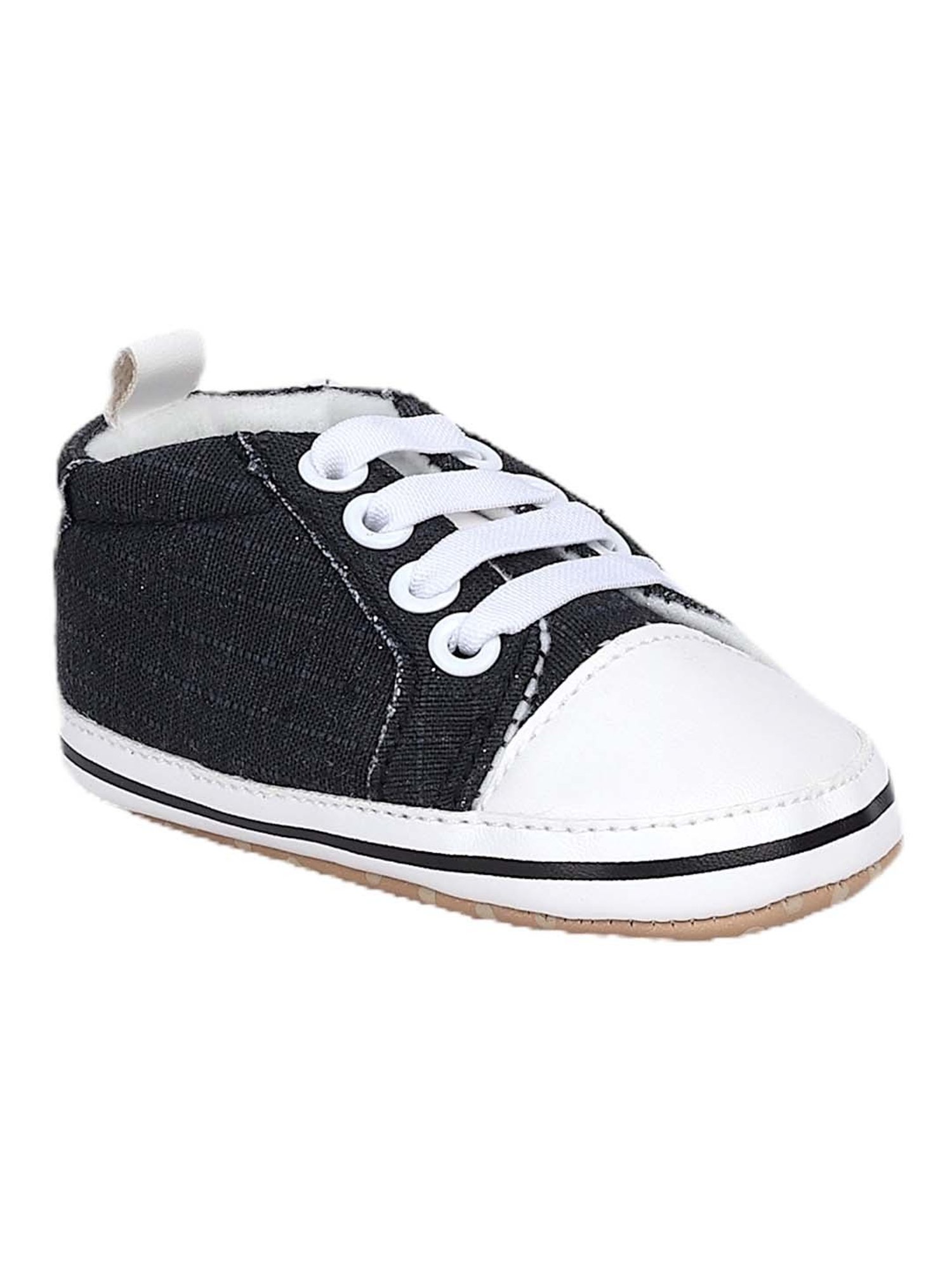 Baby Moo Kids Brown & White Velcro Shoes