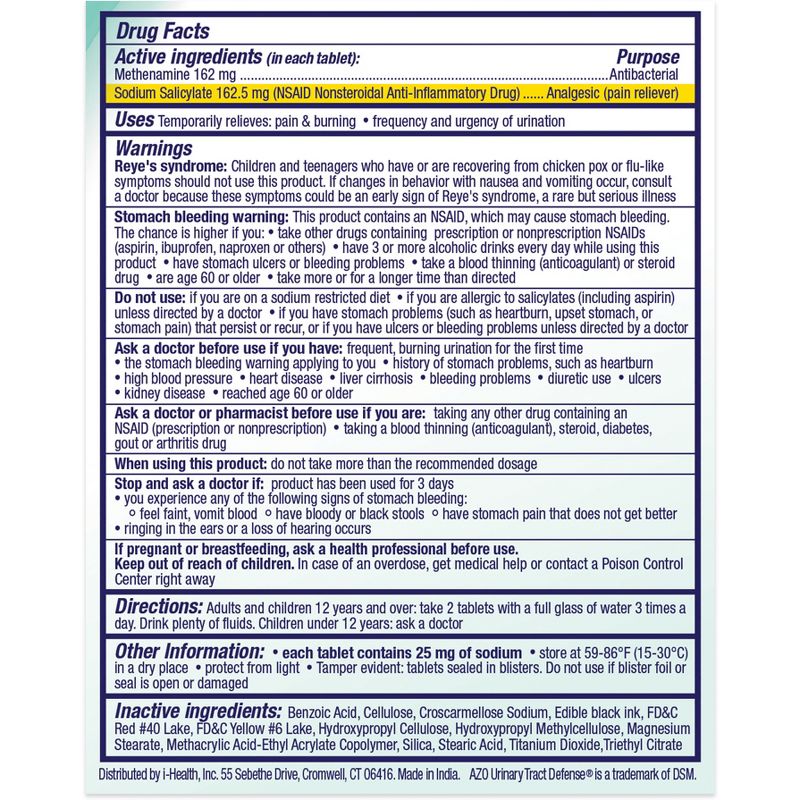 AZO Urinary Tract Defense, Antibacterial Protection + UTI Pain Relief - 24ct