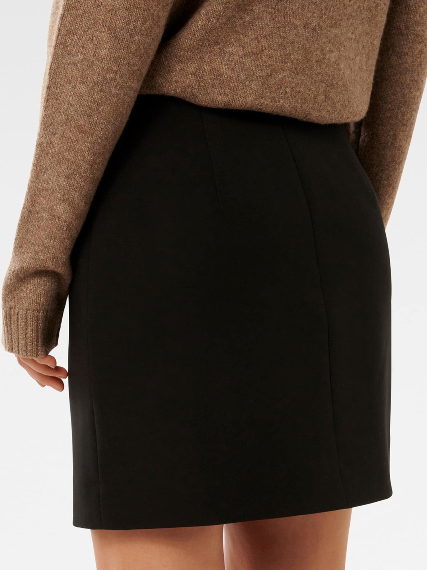 Forever New Black Edie Buckle Detail Wrap Skirt